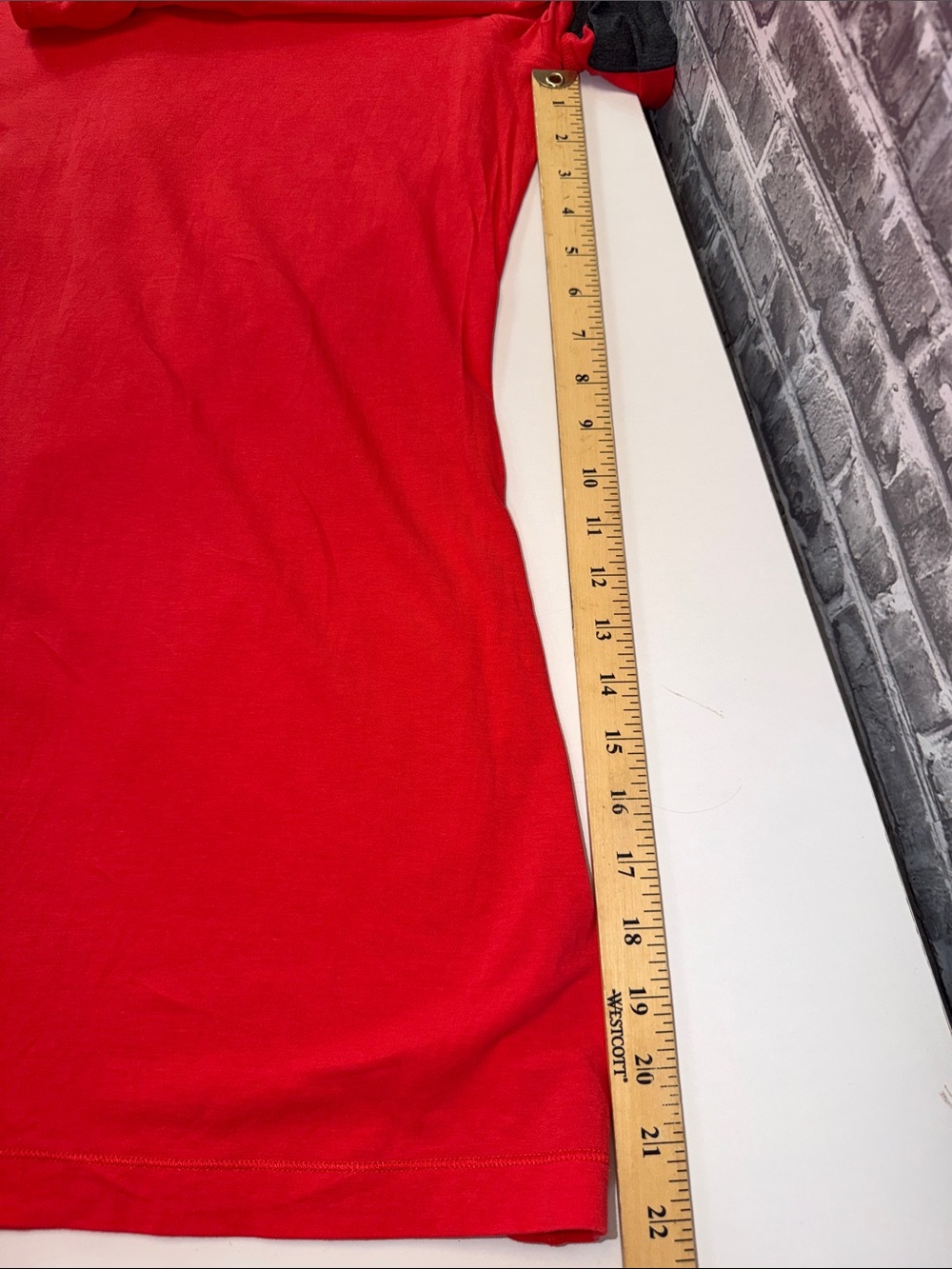 lululemon athletica Red Long-Sleeve Top with Charcoal Elbow Panels - Picture 6 of 6